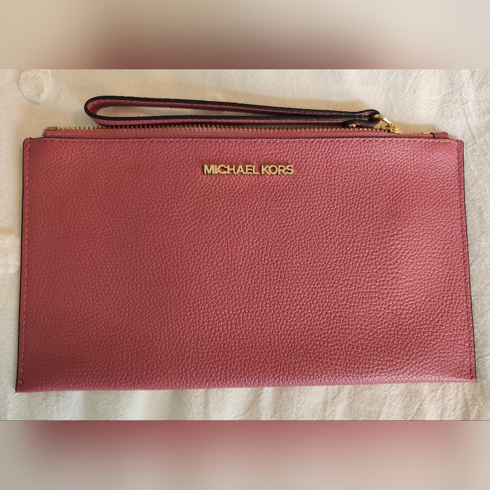 Michael Kors Pink Clutch Wristlet Purse